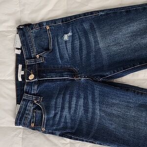 Perfect fit strechy jeans straight leg high rise waist